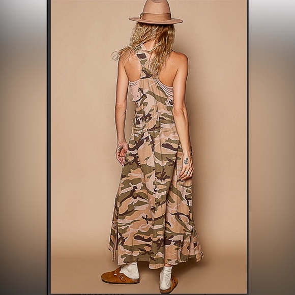 POL Dresses & Skirts - POL Camouflage Overalls Dress